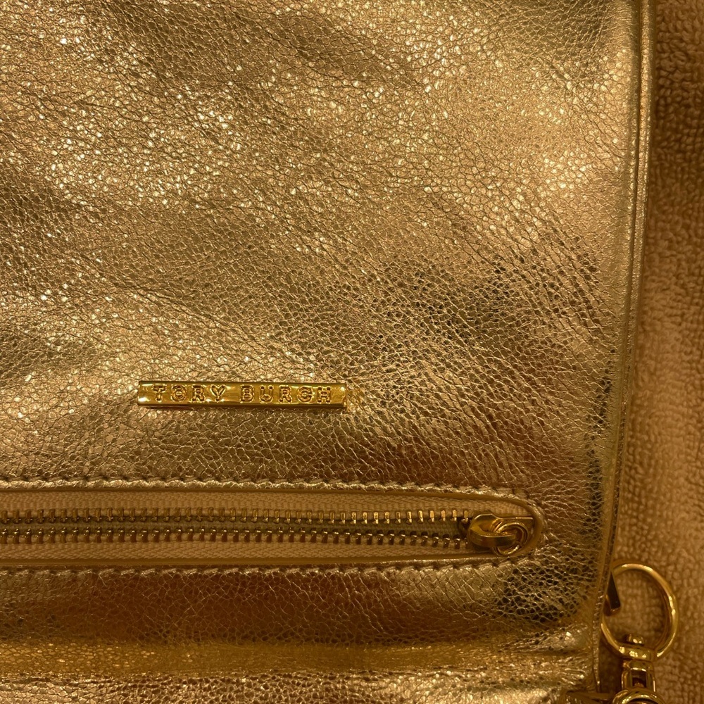 Tory Burch metallic gold clutch - Picture 11 of 16